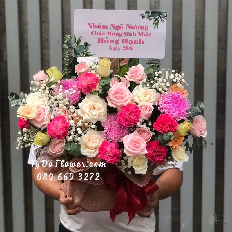 G1222152 GIỎ HOA CHÚC MỪNG SINH NHẬT