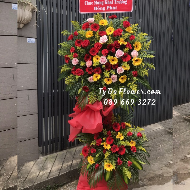 KCM1222161 KỆ HOA CHÚC MỪNG