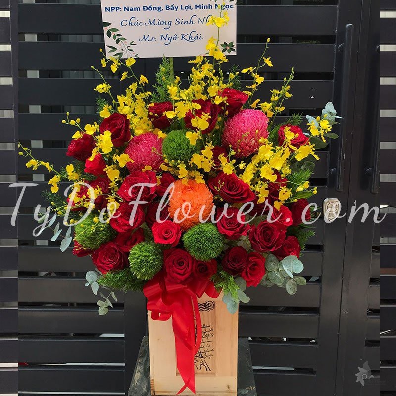 G0123183 GIỎ HOA CHÚC MỪNG SINH NHẬT SẾP