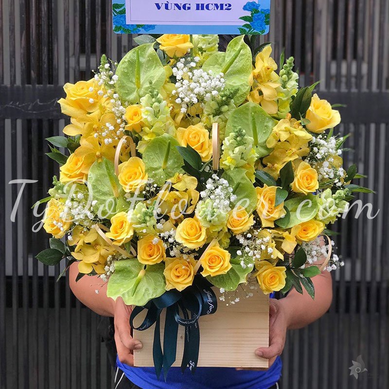 G0123184 GIỎ HOA CHÚC MỪNG SINH NHẬT SẾP