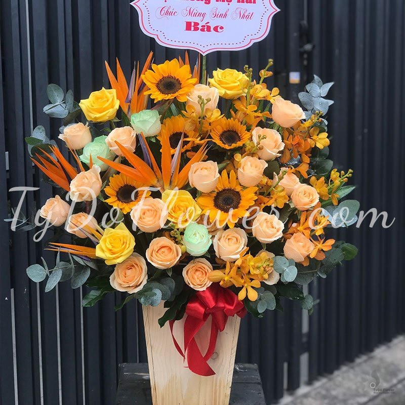 G0123185 GIỎ HOA CHÚC MỪNG SINH NHẬT