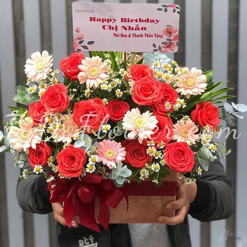 G0123187 GIỎ HOA CHÚC MỪNG SINH NHẬT