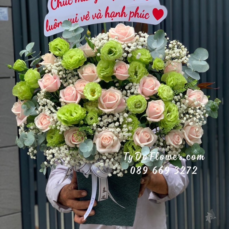 G0123188 GIỎ HOA CHÚC MỪNG