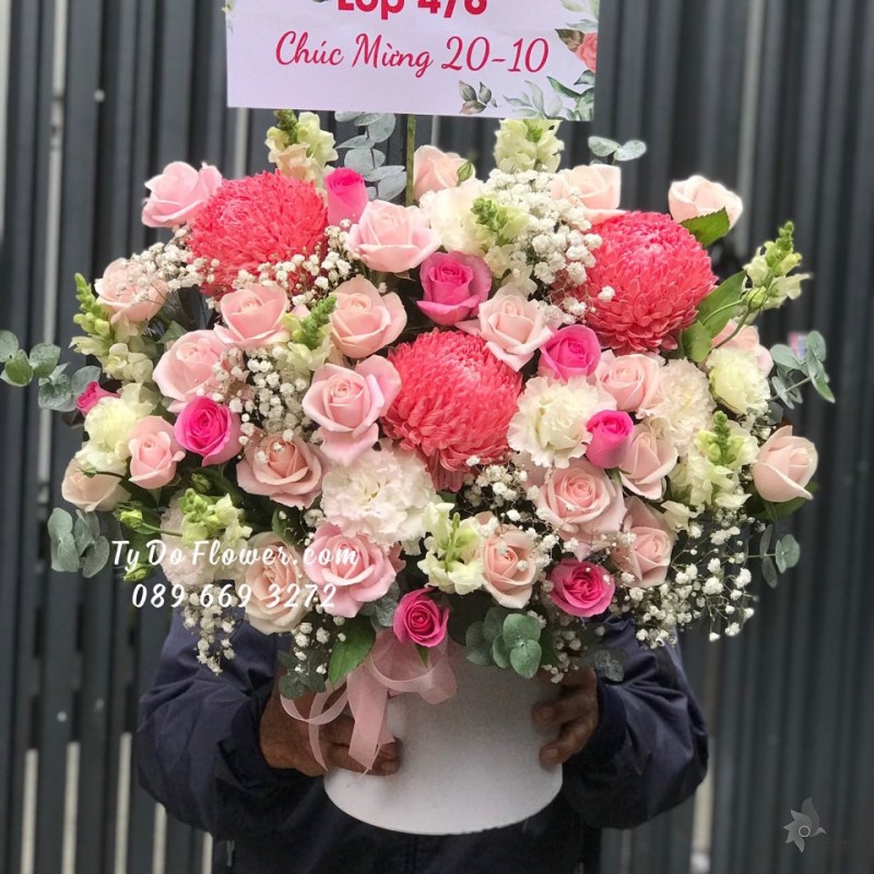 G0123189 GIỎ HOA CHÚC MỪNG