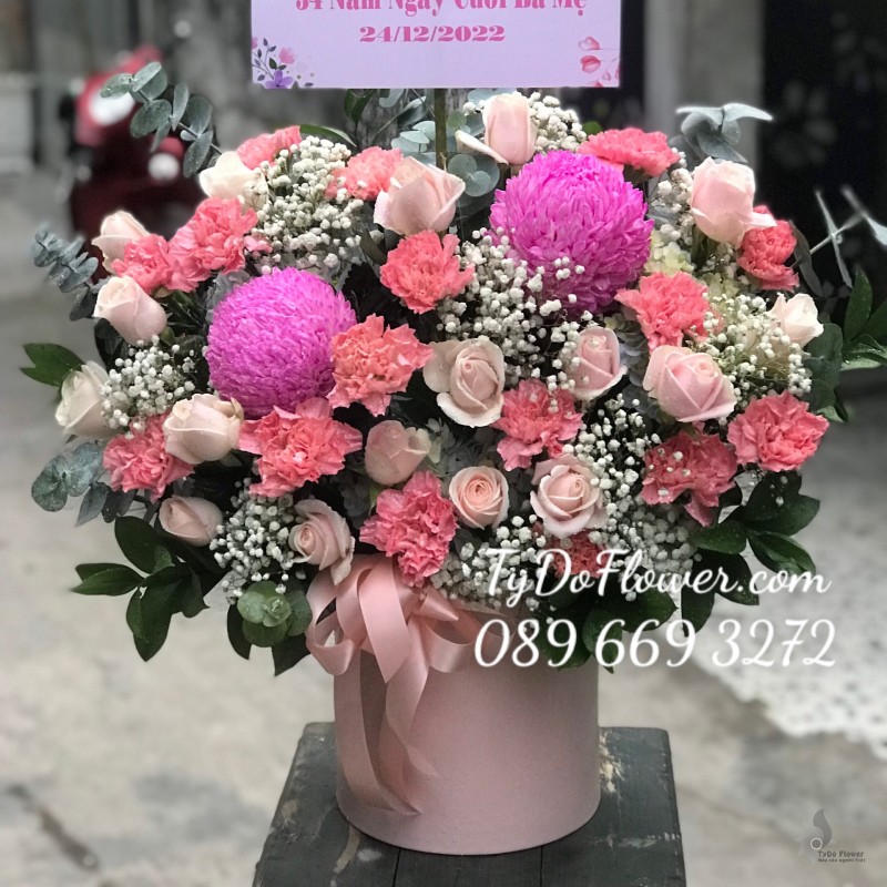 G0123192 GIỎ HOA CHÚC MỪNG