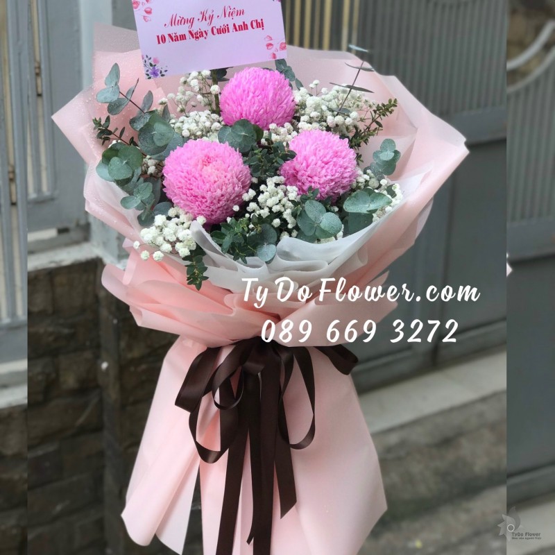 B0123196 BÓ HOA CHÚC MỪNG KỶ NIỆM NGÀY CƯỚI