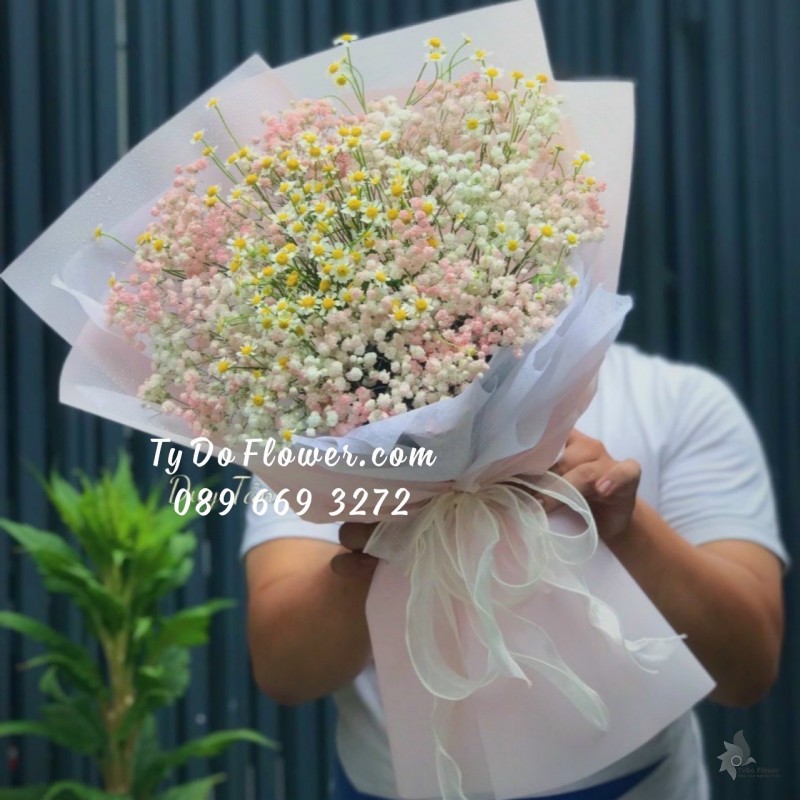 B0123203 BÓ HOA BABY HOA CHÚC MỪNG