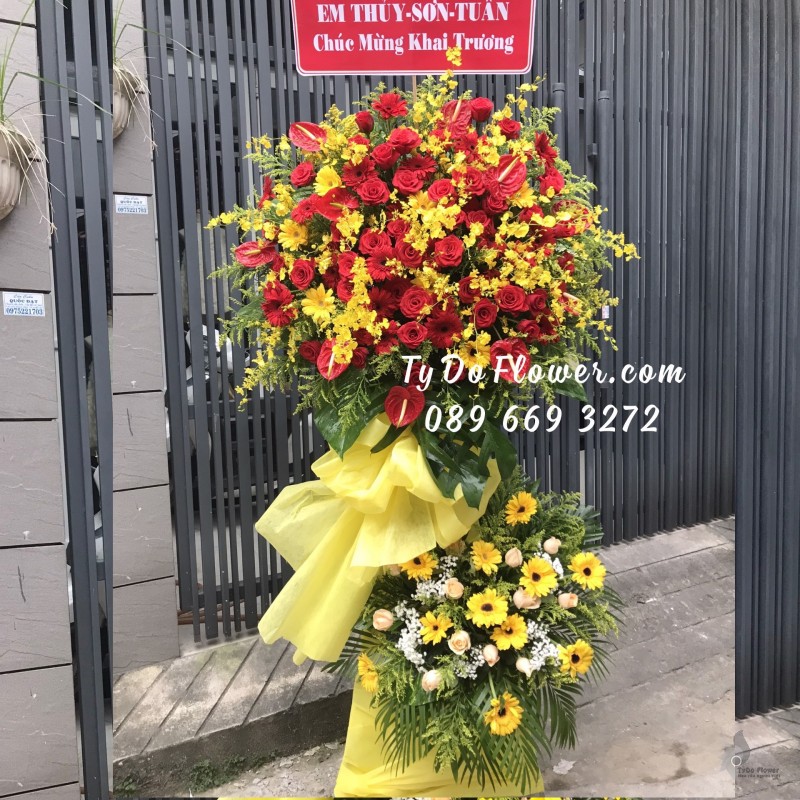 KCM0123223 KỆ HOA CHÚC MỪNG KHAI TRƯƠNG