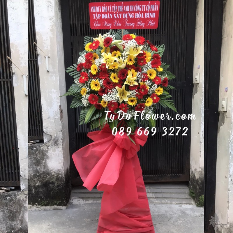 KCM0123226 KỆ HOA CHÚC MỪNG KHAI TRƯƠNG