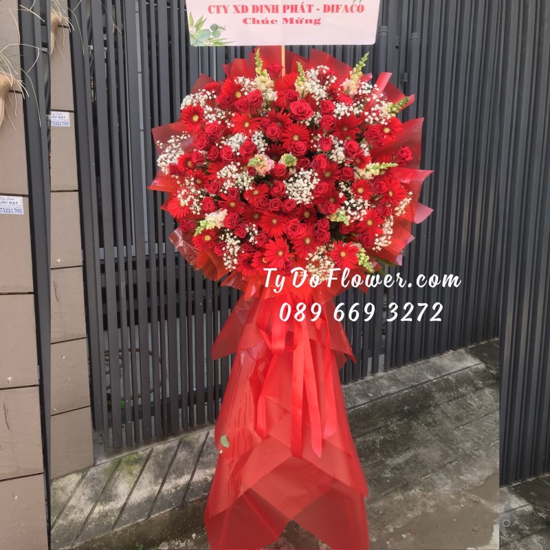 KCM0123235 KỆ HOA CHÚC MỪNG