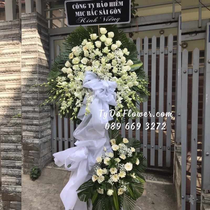 KCB0123240 KỆ HOA TANG LỄ HOA CHIA BUỒN