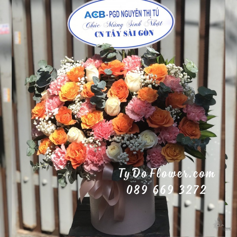 G0123245 GIỎ HOA CHÚC MỪNG SINH NHẬT