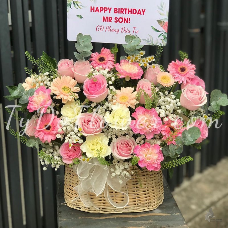 G0123256 GIỎ HOA CHÚC MỪNG SINH NHẬT