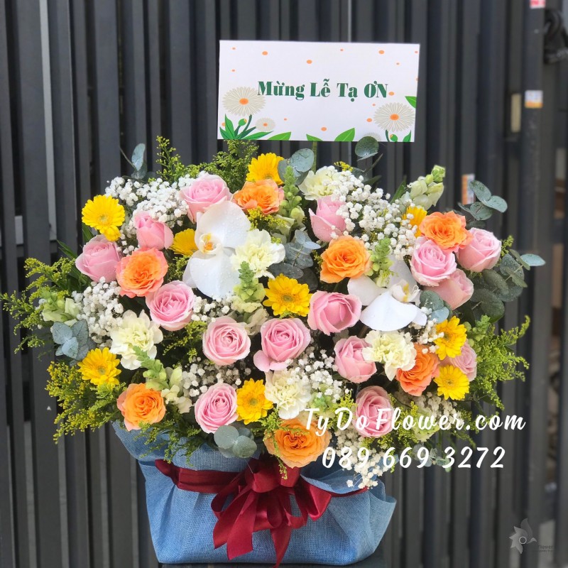 G0123263 GIỎ HOA CHÚC MỪNG