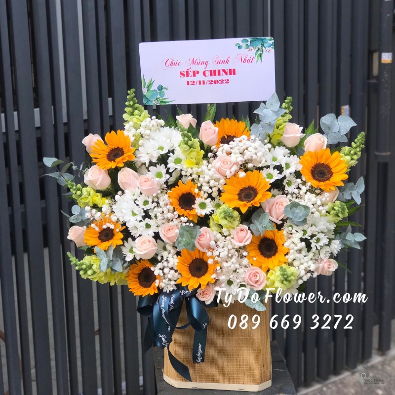 G0123275 GIỎ HOA CHÚC MỪNG SINH NHẬT