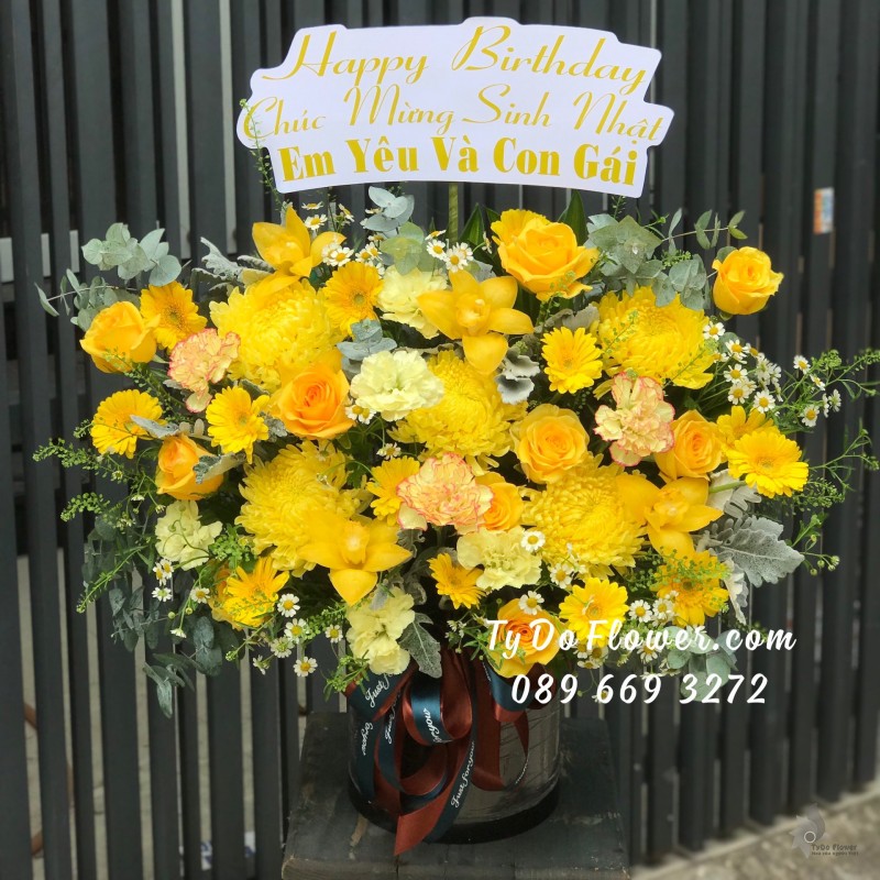 G0123276 GIỎ HOA CHÚC MỪNG SINH NHẬT