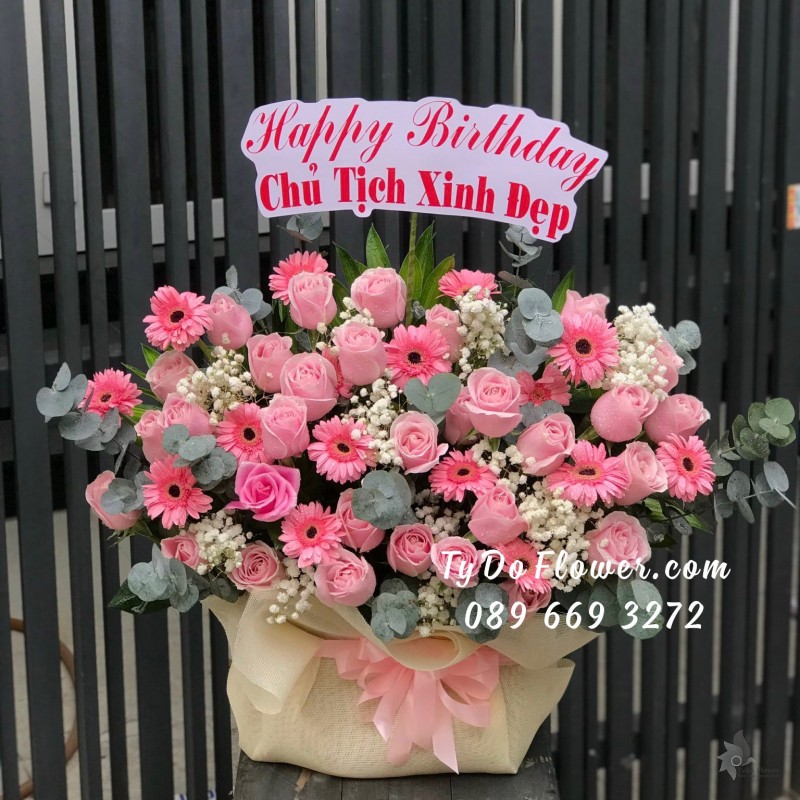 G0123279 GIỎ HOA CHÚC MỪNG SINH NHẬT