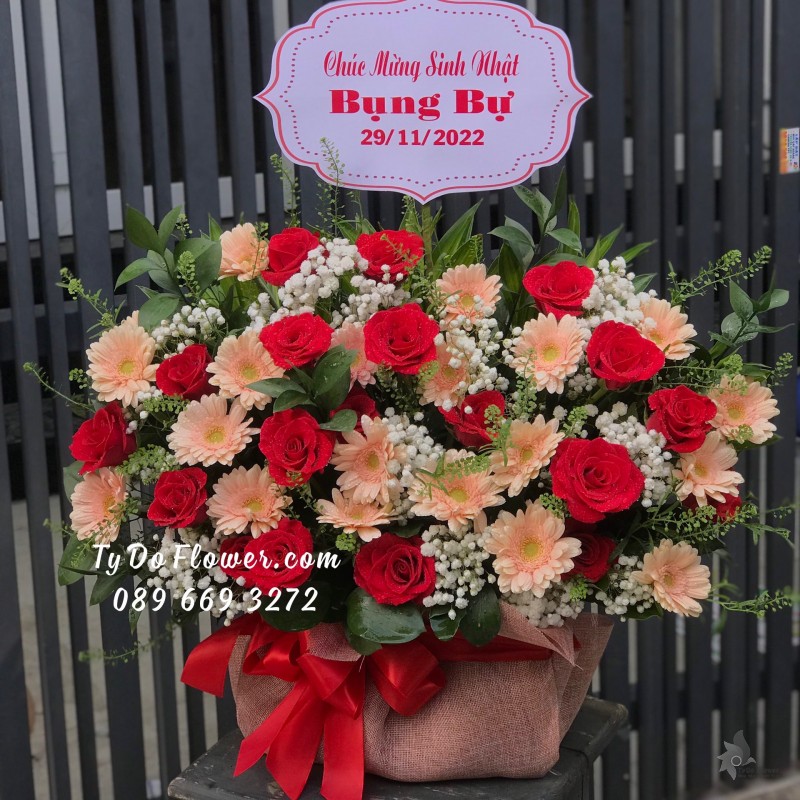 G0123281 GIỎ HOA CHÚC MỪNG SINH NHẬT