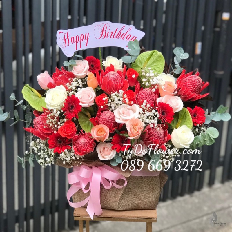 G0323323 GIỎ HOA CHÚC MỪNG SINH NHẬT