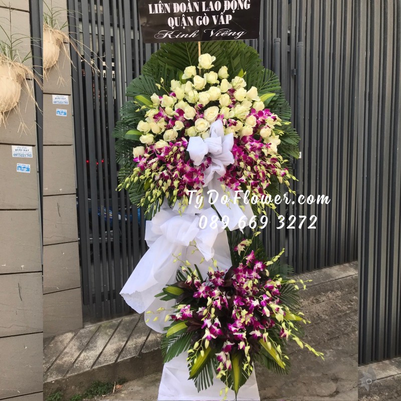 KCB0323331 KỆ HOA TANG LỄ HOA CHIA BUỒN