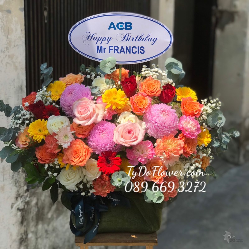 G0323417 GIỎ HOA CHÚC MỪNG SINH NHẬT