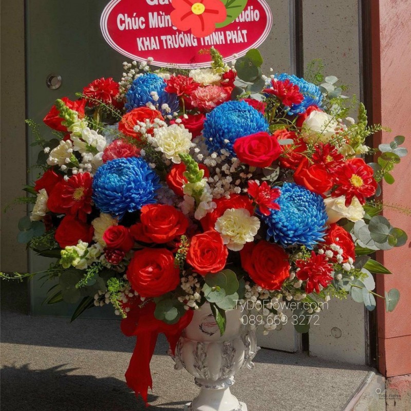 BI0323440 BÌNH HOA CHÚC MỪNG KHAI TRƯƠNG