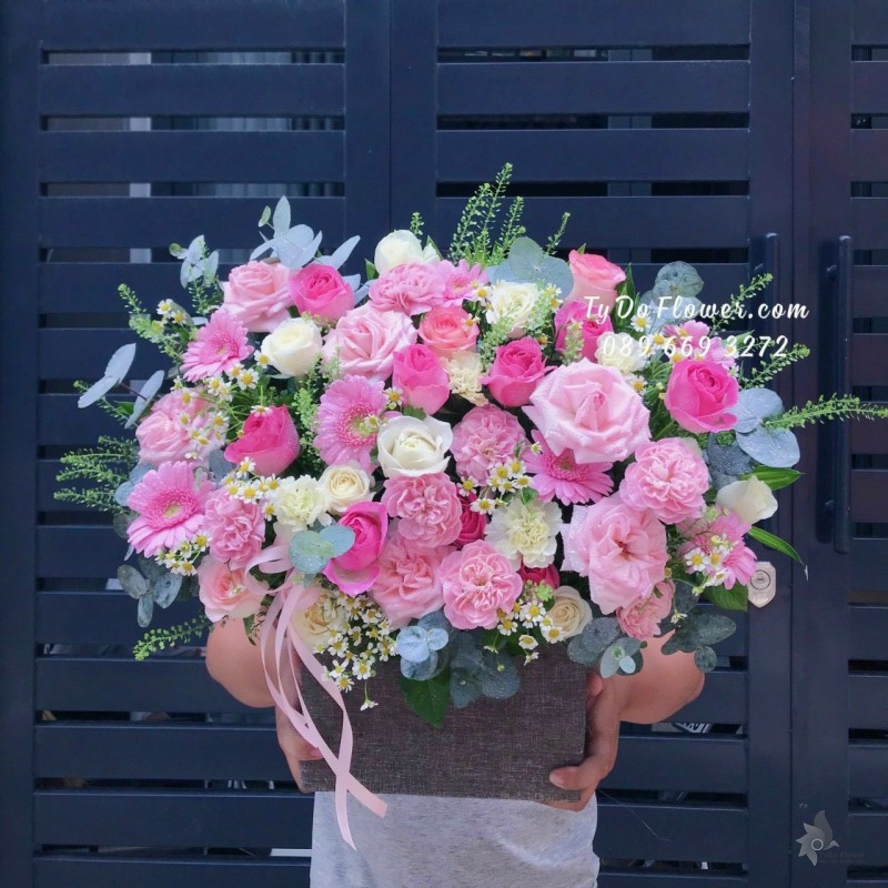 G0323444 GIỎ HOA CHÚC MỪNG