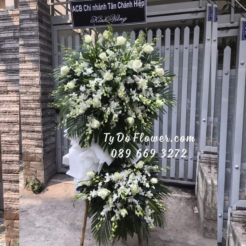 KCB0323455 KỆ HOA TANG LỄ HOA CHIA BUỒN