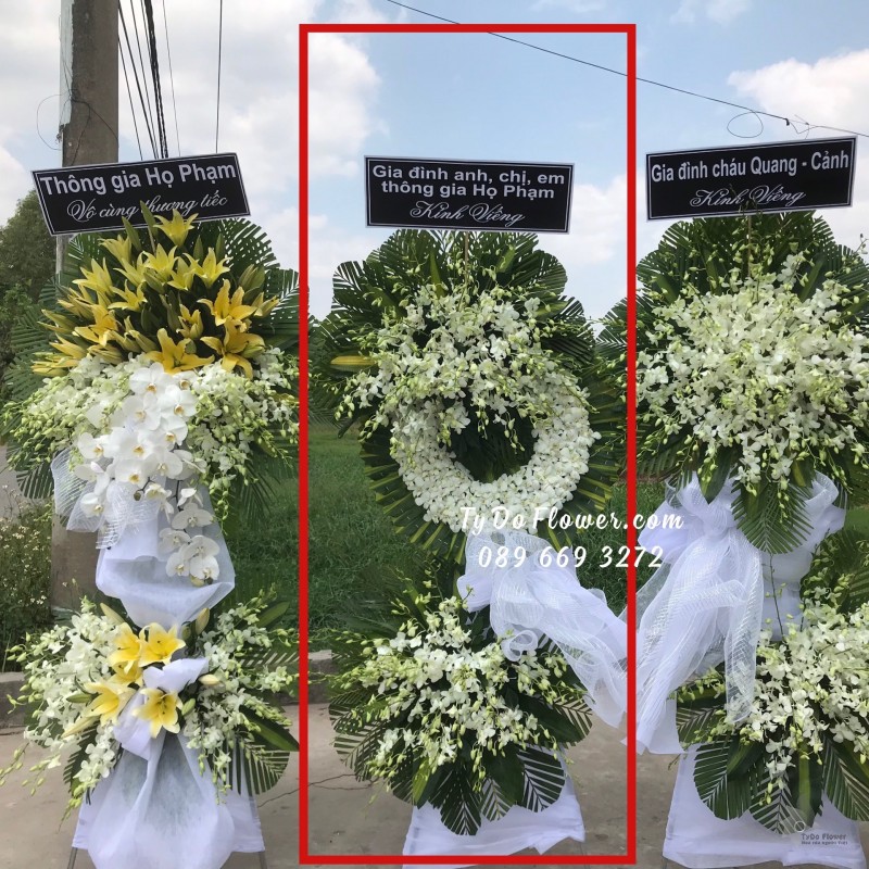 KCB0323458 KỆ HOA TANG LỄ HOA CHIA BUỒN