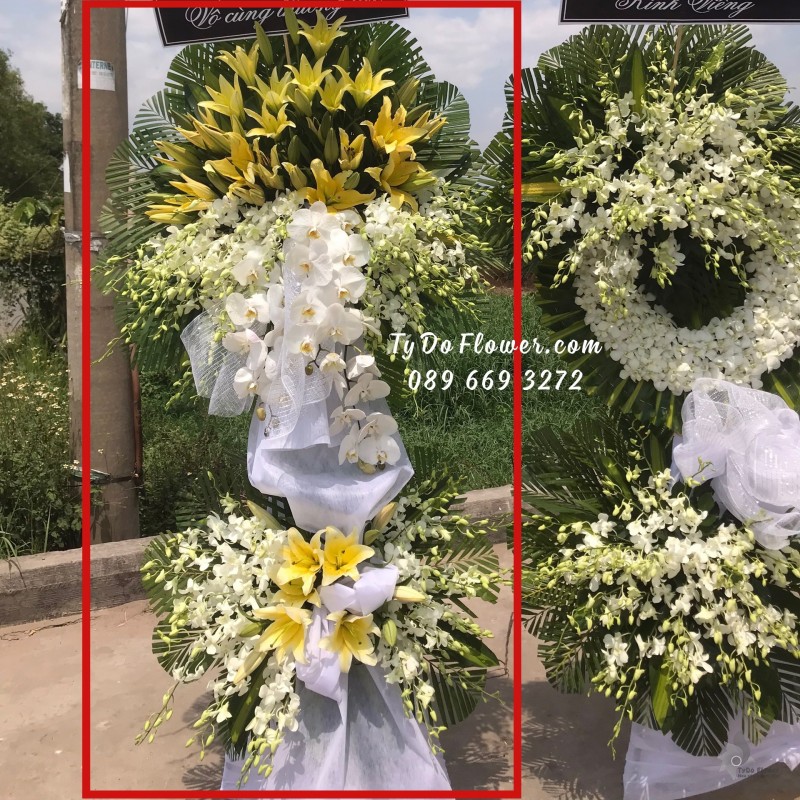 KCB0323460 KỆ HOA TANG LỄ HOA CHIA BUỒN