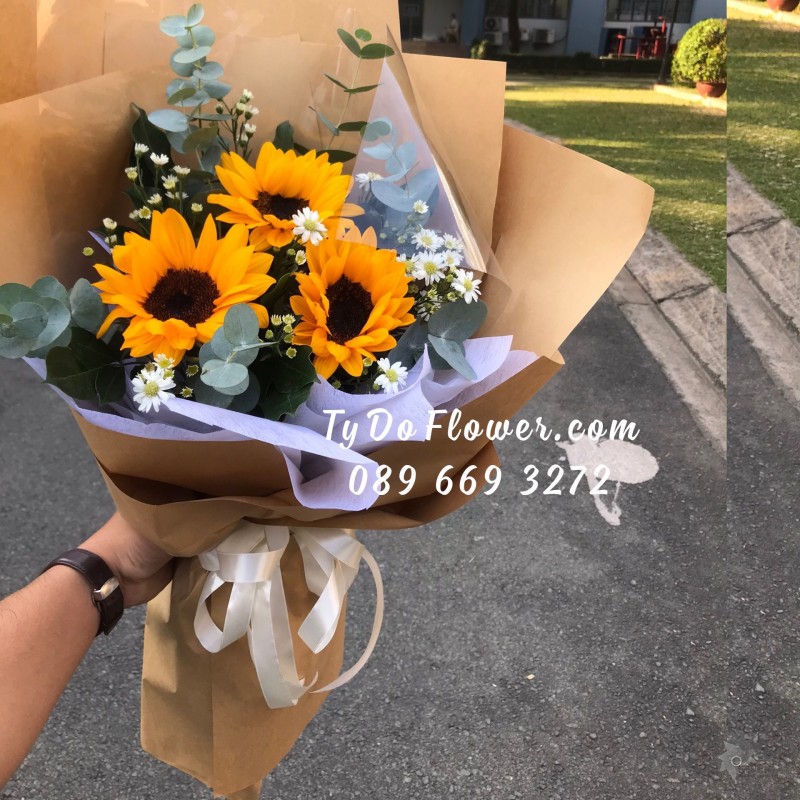 B0323474 BÓ HOA HƯỚNG DƯƠNG Hoa Chúc Mừng