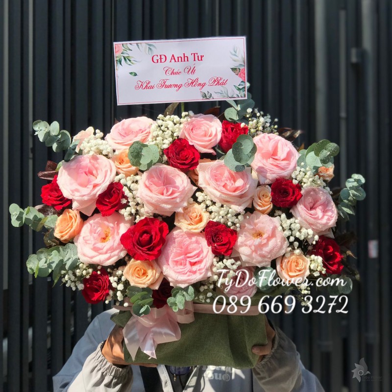 G0323475 GIỎ HOA CHÚC MỪNG KHAI TRƯƠNG