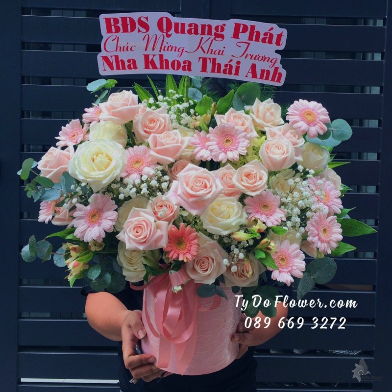 G0323492 GIỎ HOA CHÚC MỪNG KHAI TRƯƠNG