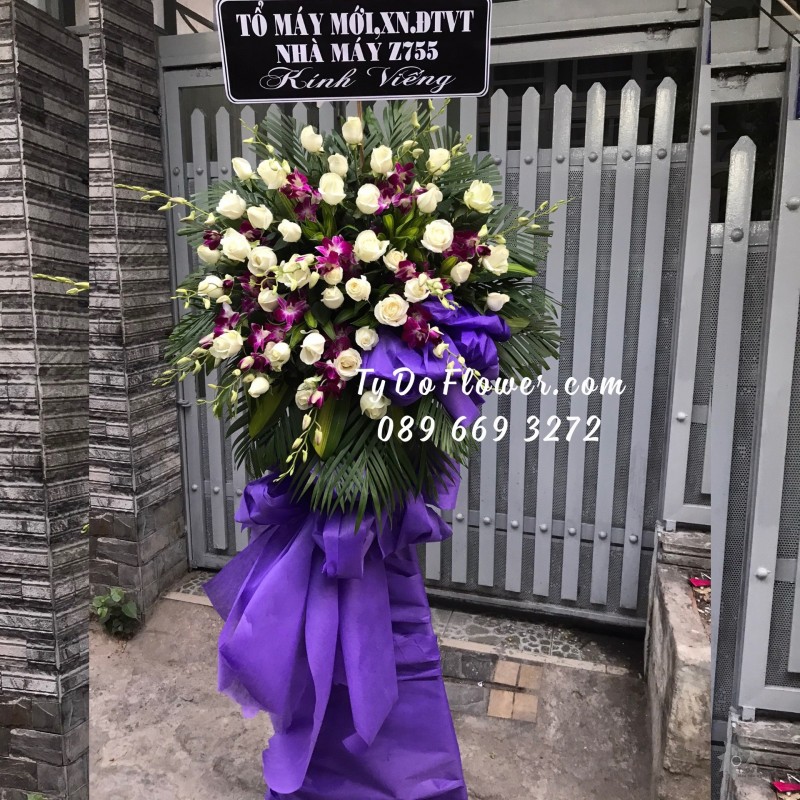 KCB0323500 KỆ HOA TANG LỄ HOA CHIA BUỒN