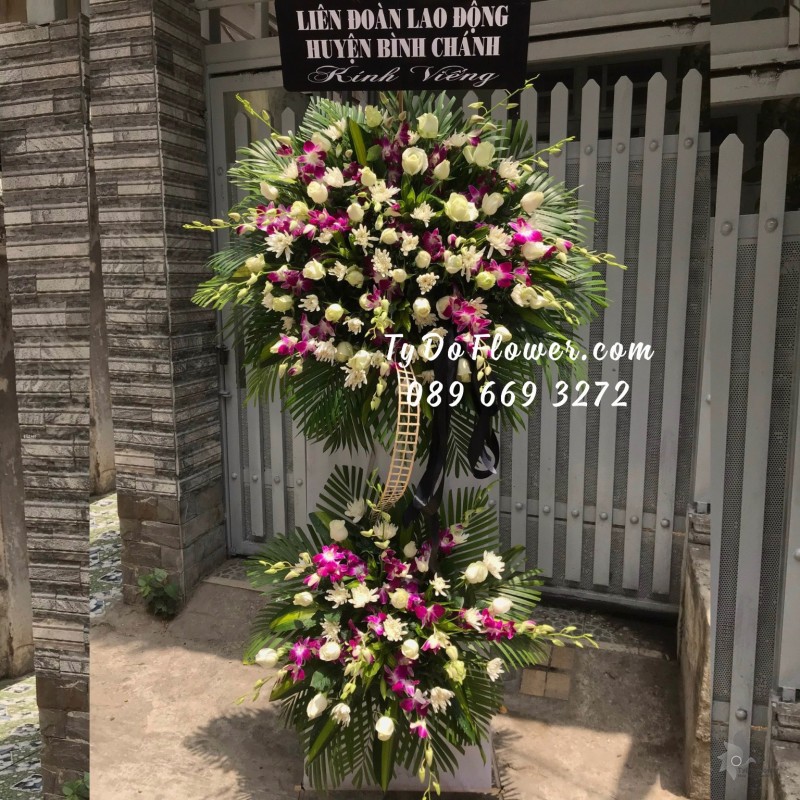 KCB0323502 KỆ HOA TANG LỄ HOA CHIA BUỒN