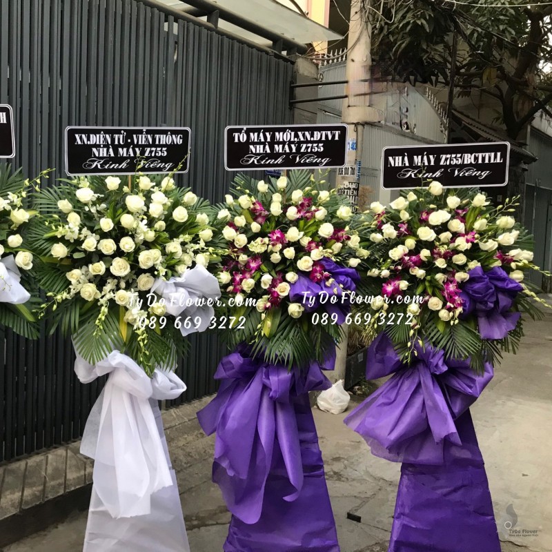 KCB0323506 KỆ HOA TANG LỄ HOA CHIA BUỒN