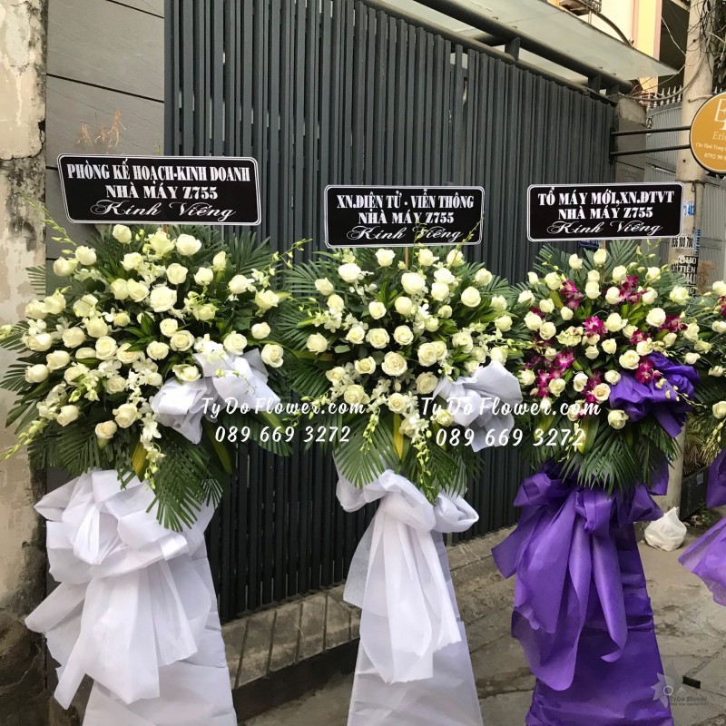 KCB0323507 KỆ HOA TANG LỄ HOA CHIA BUỒN