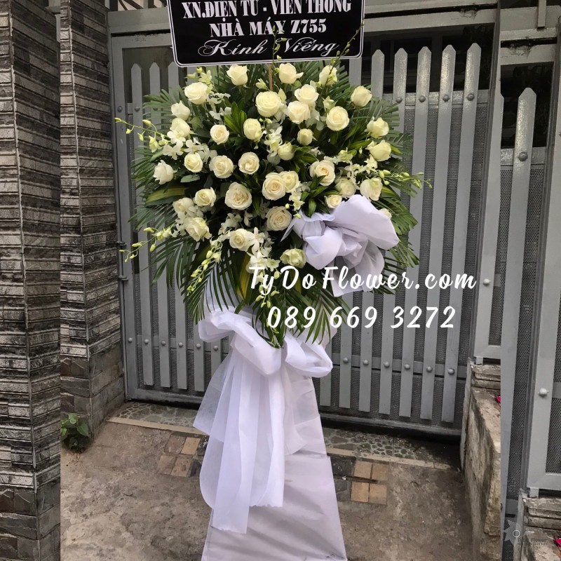 KCB0323509 KỆ HOA TANG LỄ HOA CHIA BUỒN