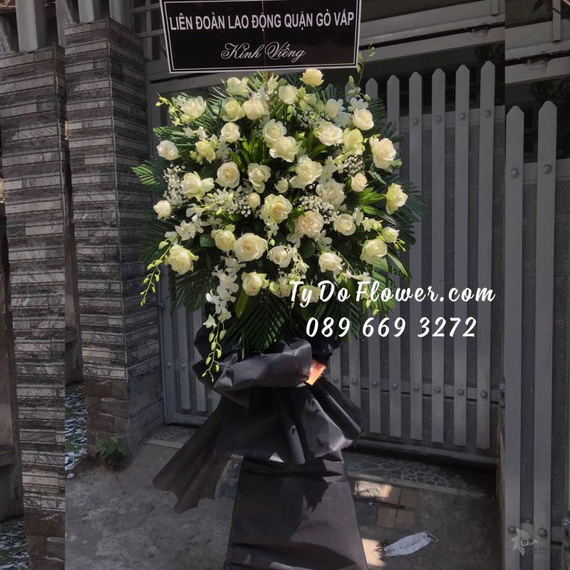 KCB0323511 KỆ HOA TANG LỄ HOA CHIA BUỒN