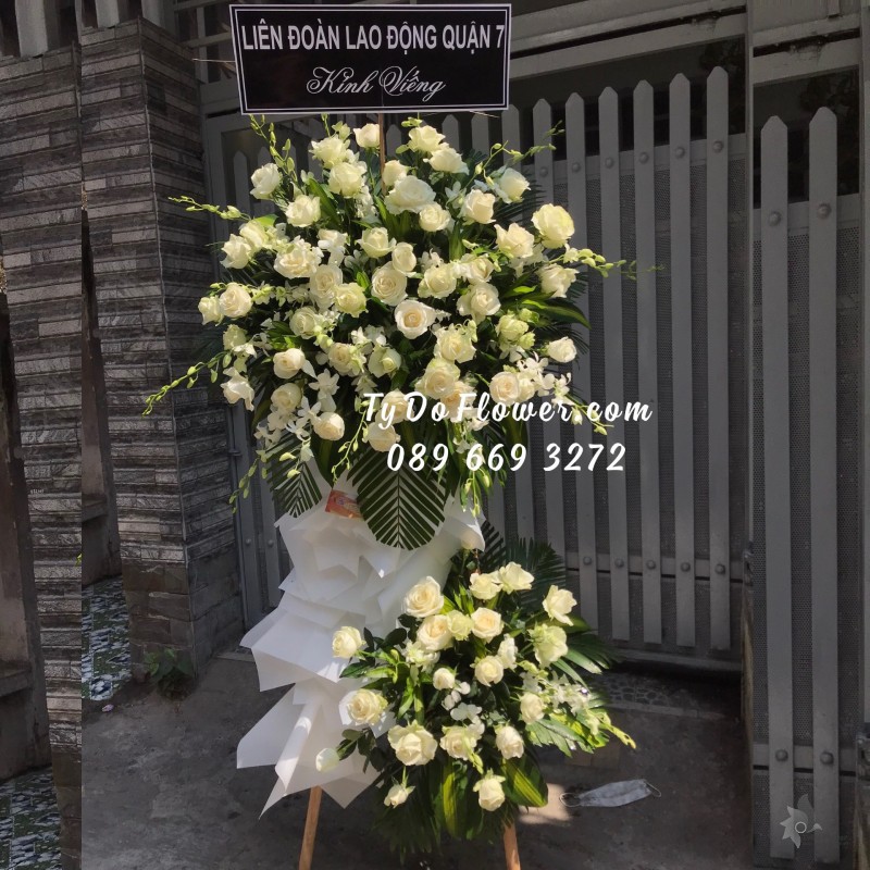 KCB0323512 KỆ HOA TANG LỄ HOA CHIA BUỒN