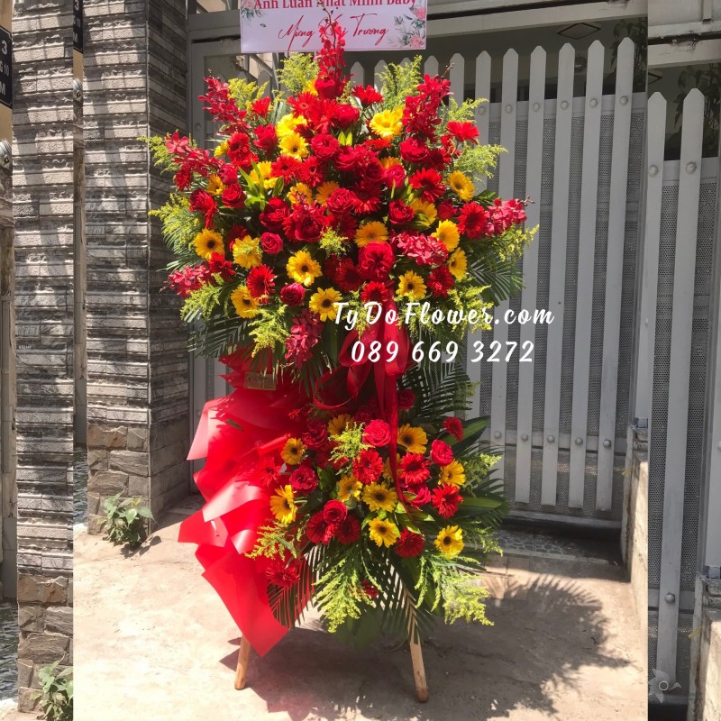 KCM0323535 KỆ HOA CHÚC MỪNG KHAI TRƯƠNG