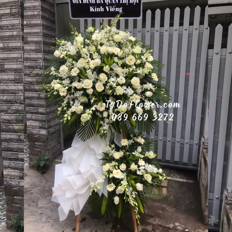 KCB0423540 KỆ HOA TANG LỄ HOA CHIA BUỒN