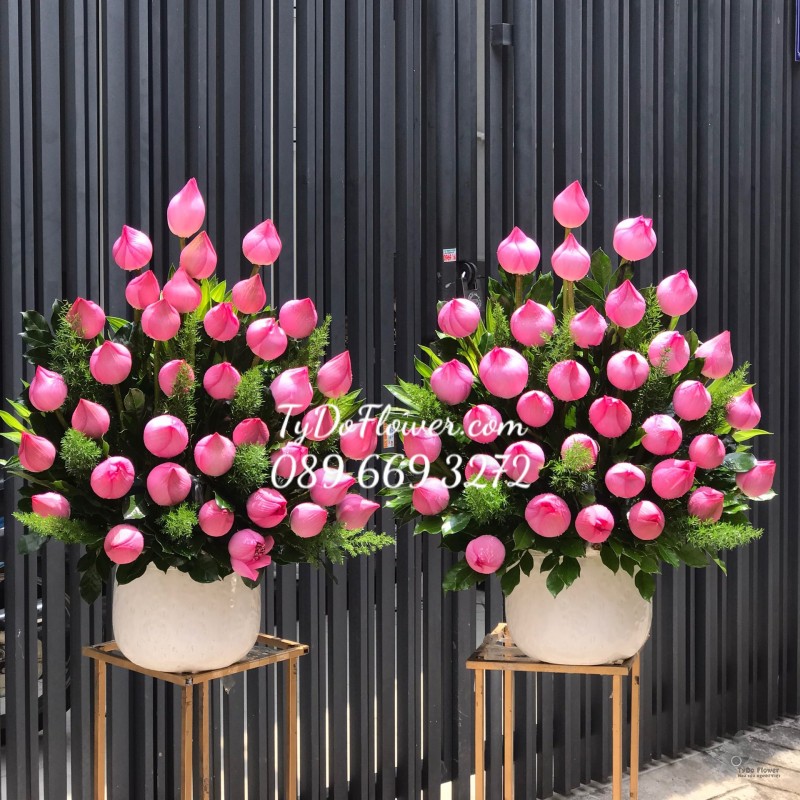 BI0423560 BÌNH HOA SEN HỒNG