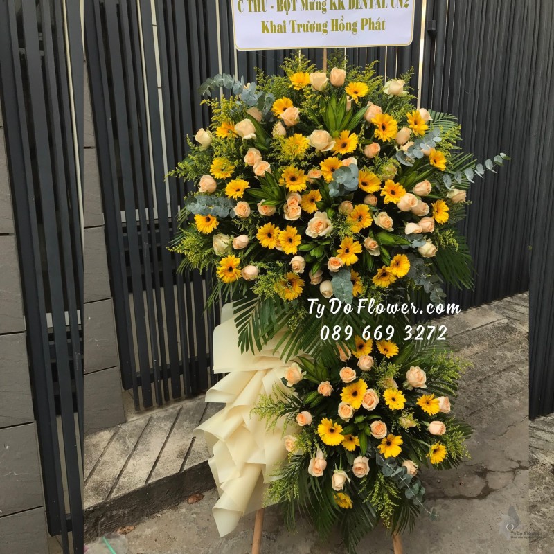 KCM0523622 KỆ HOA CHÚC MỪNG KHAI TRƯƠNG