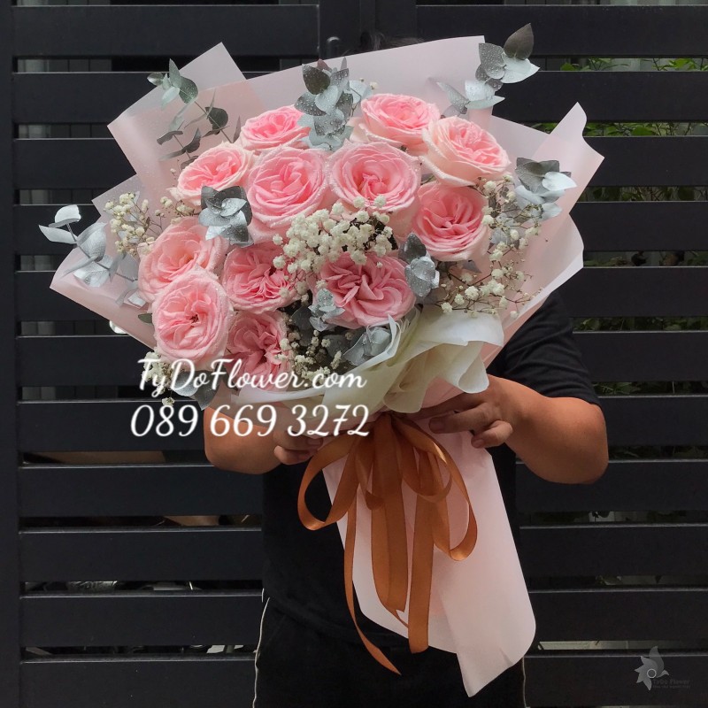 B0523642 BÓ HOA HỒNG PINK OHARA ROSES