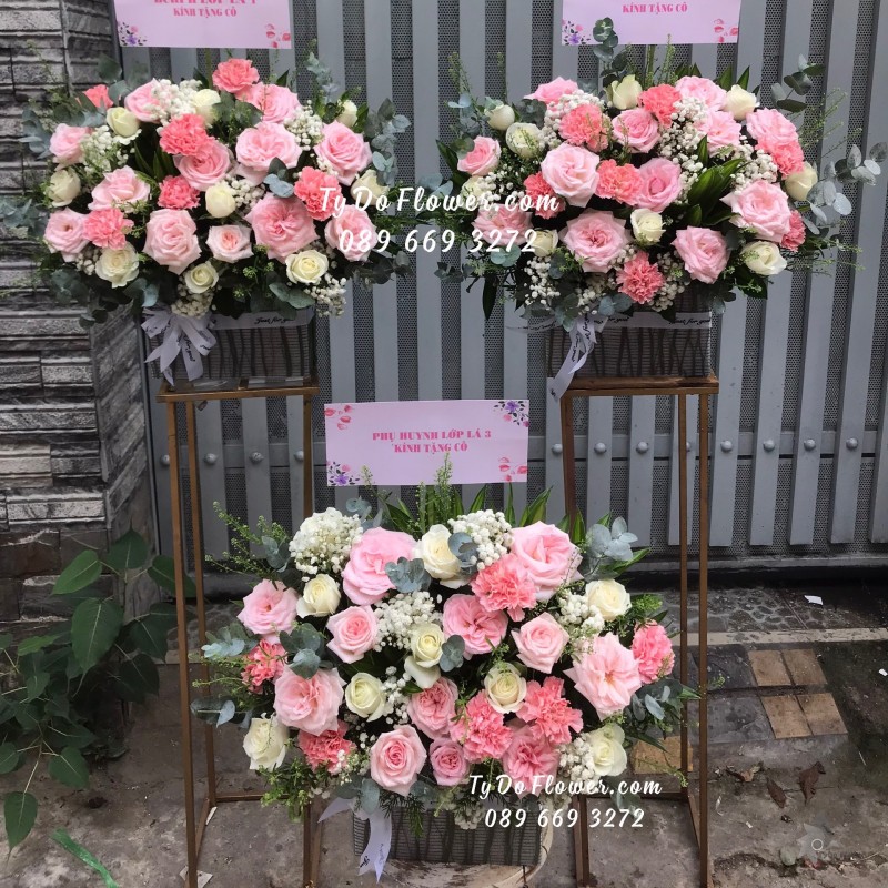 G0523662 GIỎ HOA TẶNG THẦY CÔ GIÁO