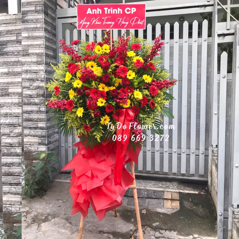 KCM0623698 KỆ HOA CHÚC MỪNG KHAI TRƯƠNG HỒNG PHÁT