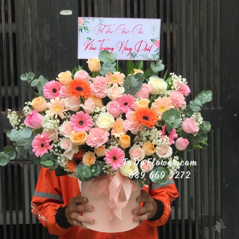 G0623717 GIỎ HOA CHÚC MỪNG KHAI TRƯƠNG HỒNG PHÁT