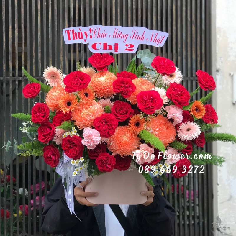 G0623718 GIỎ HOA CHÚC MỪNG SINH NHẬT