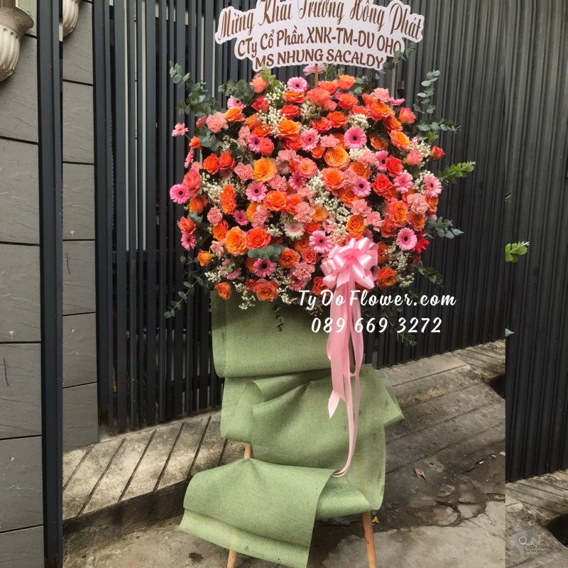 KCM0623729 KỆ HOA CHÚC MỪNG KHAI TRƯƠNG HỒNG PHÁT